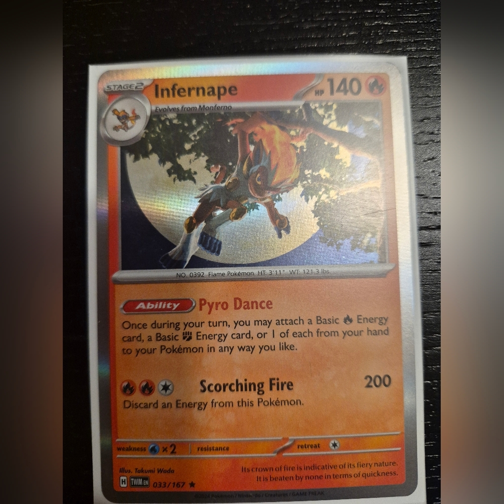 Pokemon Infernape Holo Orange Red Fire Card